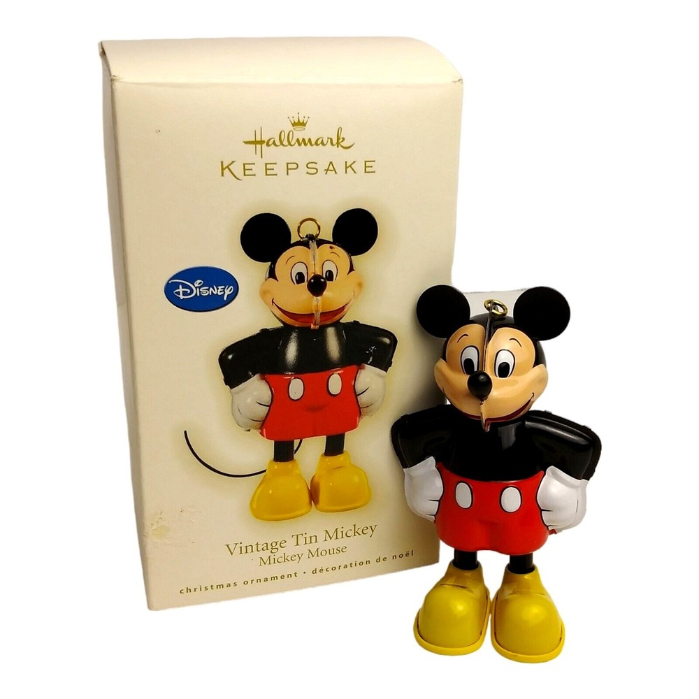 Hallmark Keepsake Mickey Mouse Ornament Christmas Holiday Tin 2009 with Box